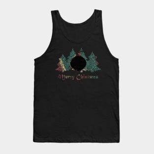 Galaxy Christmas Tree Pattern Line Art Tank Top